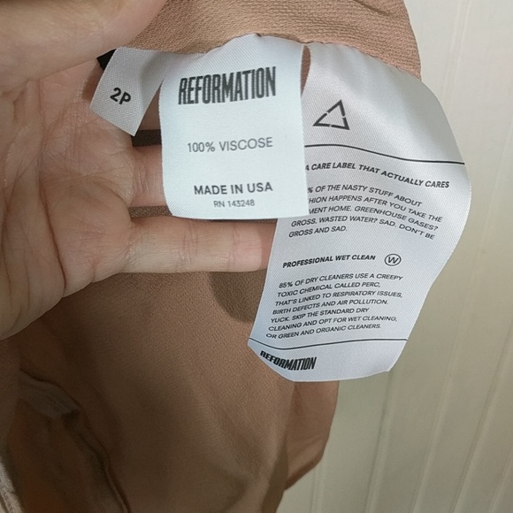 Reformation Thalia blush pink tulle midi dress 2P - Picture 7 of 8